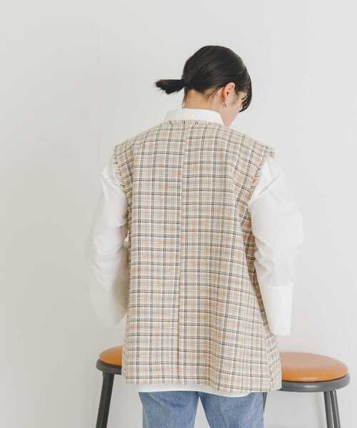 UR Lab.（アーバンリサーチラボ）の「ツイードベスト（ベスト・レディース・ベージュ系その他/グリーン系その他・FREE）」の11枚目の写真