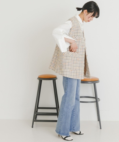 UR Lab.（アーバンリサーチラボ）の「ツイードベスト（ベスト・レディース・ベージュ系その他/グリーン系その他・FREE）」の12枚目の写真