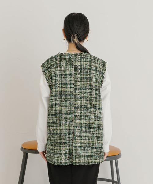UR Lab.（アーバンリサーチラボ）の「ツイードベスト（ベスト・レディース・ベージュ系その他/グリーン系その他・FREE）」の19枚目の写真