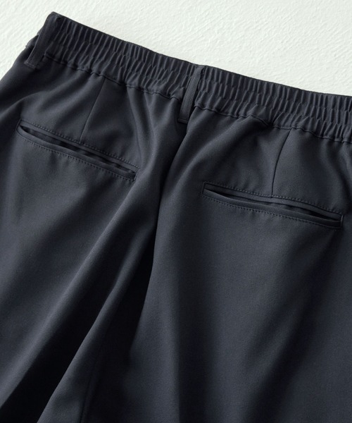 EMMA CLOTHES（エマクローズ）の「TR綾ストレッチ タックワイドストレートダブルスラックスパンツ EMMA CLOTHES（スラックス・メンズ・ダークネイビー/ベージュ系/ブラック・M/L）」の11枚目の写真