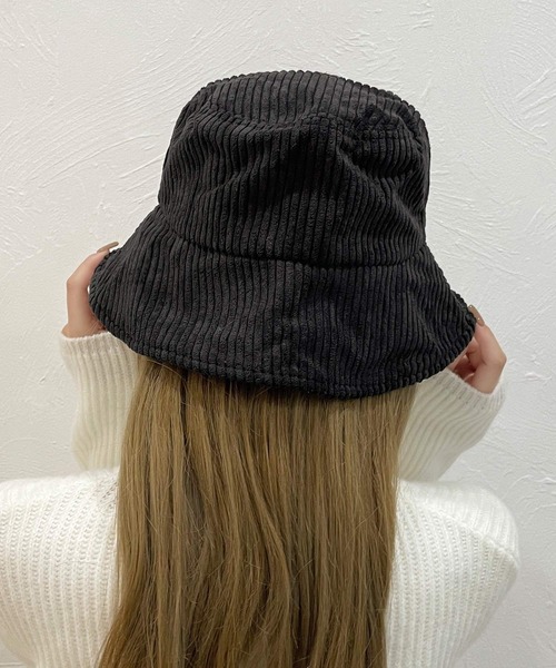 shopnikoniko(ショップニコニコ)の「コーデュロイ バケットハット(ハット・レディース・グリーン/ブラック・フリー)」の10枚目の写真