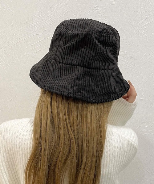 shopnikoniko(ショップニコニコ)の「コーデュロイ バケットハット(ハット・レディース・グリーン/ブラック・フリー)」の12枚目の写真