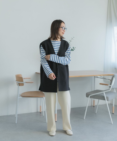 FORK&SPOON（フォークアンドスプーン）の「FORK&SPOON　ボートネックボーダー（Tシャツ/カットソー・レディース・ブルー/ホワイト系その他/ピンク/ネイビー・1/2）」の13枚目の写真