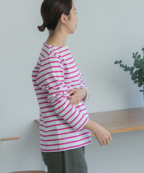 FORK&SPOON（フォークアンドスプーン）の「FORK&SPOON　ボートネックボーダー（Tシャツ/カットソー・レディース・ブルー/ホワイト系その他/ピンク/ネイビー・1/2）」の17枚目の写真