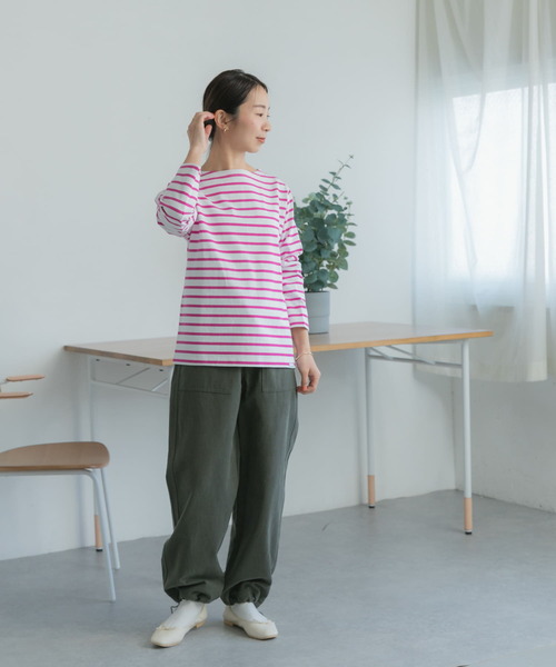 FORK&SPOON（フォークアンドスプーン）の「FORK&SPOON　ボートネックボーダー（Tシャツ/カットソー・レディース・ブルー/ホワイト系その他/ピンク/ネイビー・1/2）」の18枚目の写真