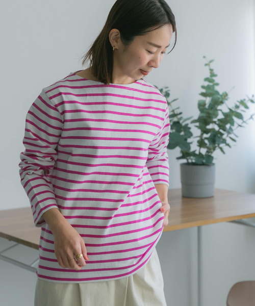 FORK&SPOON（フォークアンドスプーン）の「FORK&SPOON　ボートネックボーダー（Tシャツ/カットソー・レディース・ブルー/ホワイト系その他/ピンク/ネイビー・1/2）」の19枚目の写真