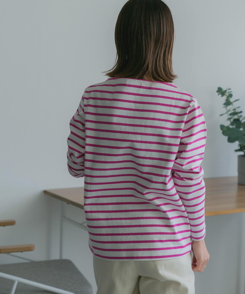 FORK&SPOON（フォークアンドスプーン）の「FORK&SPOON　ボートネックボーダー（Tシャツ/カットソー・レディース・ブルー/ホワイト系その他/ピンク/ネイビー・1/2）」の21枚目の写真