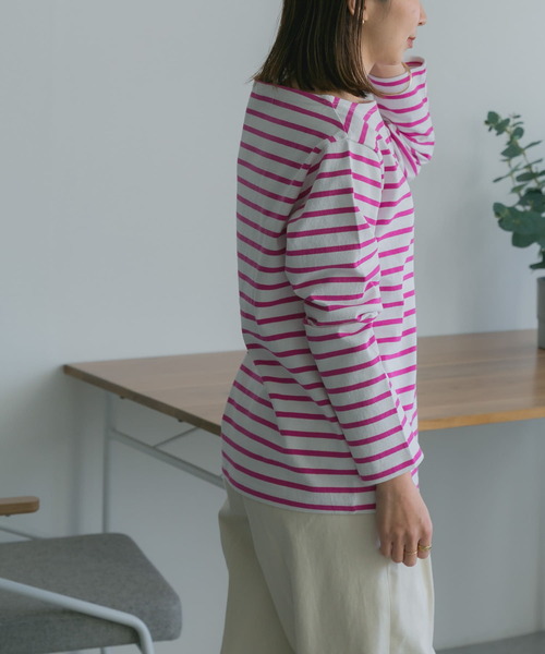 FORK&SPOON（フォークアンドスプーン）の「FORK&SPOON　ボートネックボーダー（Tシャツ/カットソー・レディース・ブルー/ホワイト系その他/ピンク/ネイビー・1/2）」の22枚目の写真