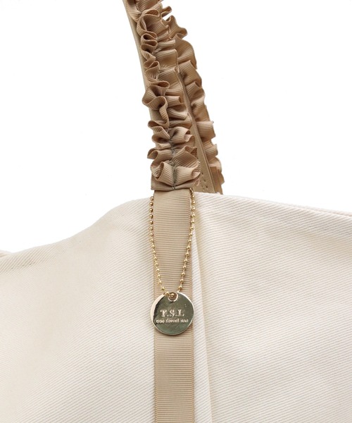 T・S・L（ティーエスエル）の「細ハンドルフリルトートバッグ（トートバッグ・レディース・チャコールグレー/グリーン/アイボリー/ピンク・FREE）」の22枚目の写真
