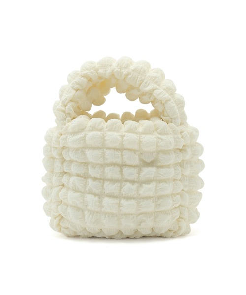 ぽこぽこジャガードワンハンドルショルダーバッグ