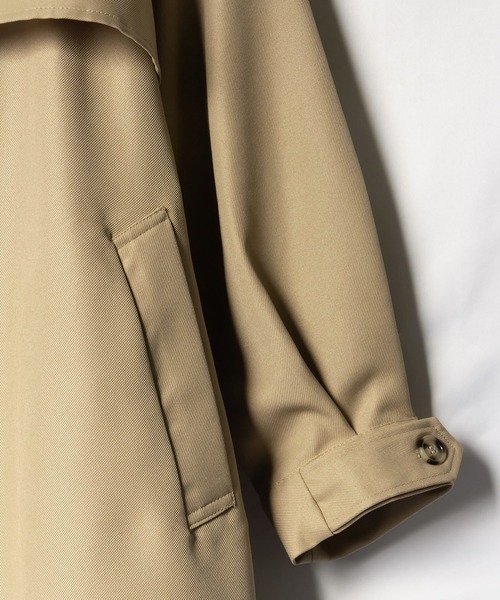 me+em select(ミームセレクト)の「【2WAY】オーバーサイズ スタンドカラーロングトレンチコート(トレンチコート・レディース・ブラック/ライトカーキ/ベージュ/サンドベージュ/アイボリー/チャコール・MEDIUM/SMALL/LARGE)」の12枚目の写真