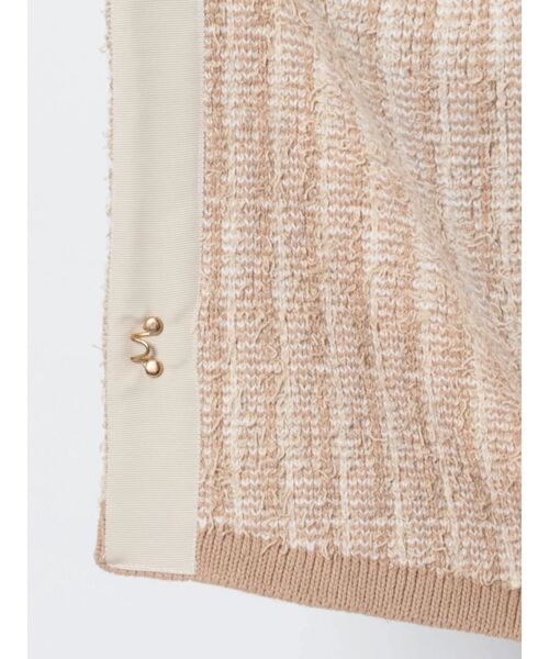 LAGUNAMOON(ラグナムーン)の「ツイードニットカーディガン(カーディガン/ボレロ・レディース・ベージュ/アイボリー/ライトブルー・FREE)」の20枚目の写真