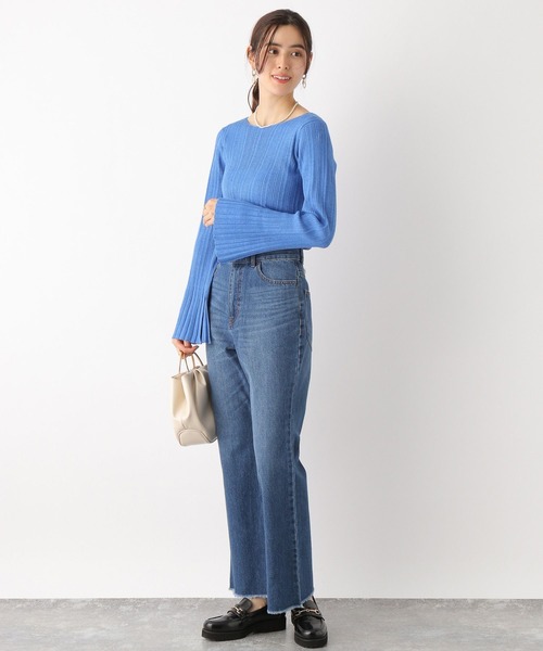 LEPSIM（レプシィム）の「カットオフフレアデニムパンツ　178967（デニムパンツ・レディース・ライトブルー/ブルー・MEDIUM/LARGE）」の9枚目の写真