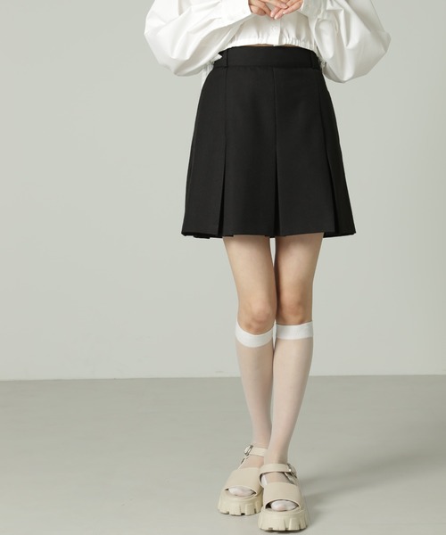 FREE'S MART(フリーズマート)の「◆プリーツミニスカート(スカート・レディース・ベージュ/ブラック・MEDIUM/SMALL)」の9枚目の写真