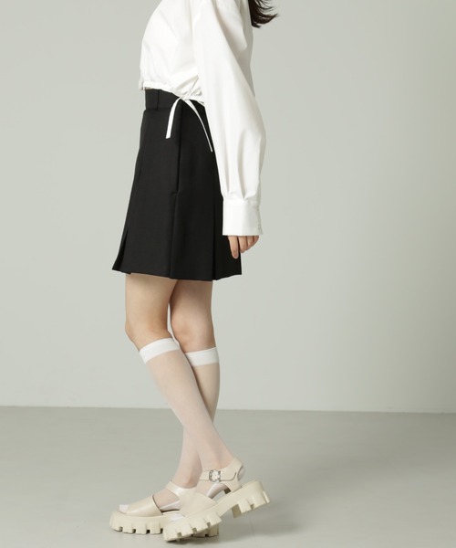 FREE'S MART(フリーズマート)の「◆プリーツミニスカート(スカート・レディース・ベージュ/ブラック・MEDIUM/SMALL)」の7枚目の写真