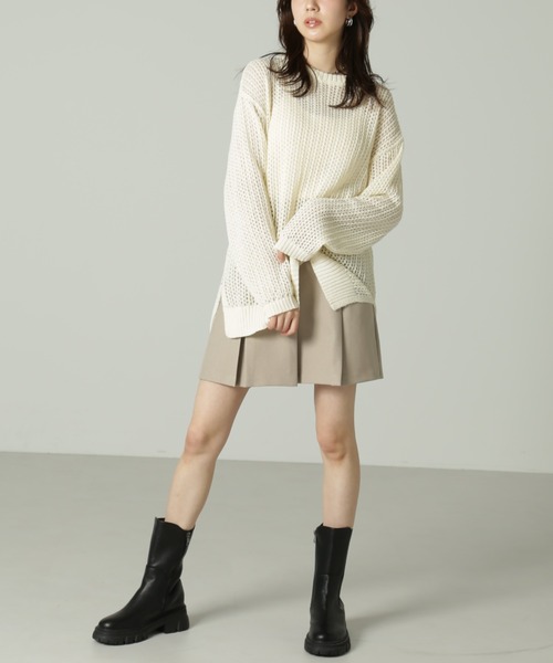 FREE'S MART(フリーズマート)の「◆プリーツミニスカート(スカート・レディース・ベージュ/ブラック・MEDIUM/SMALL)」の8枚目の写真