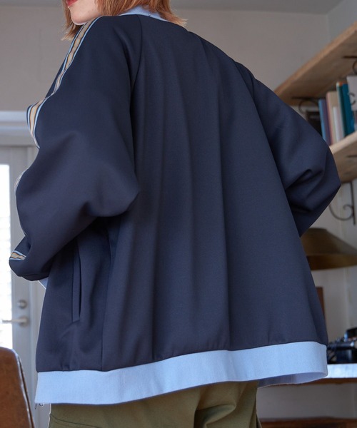 PBLIM(ページボーイリム)の「PAGEBOYLIM/トラックジャージジャケット(ブルゾン・レディース・ネイビー/アイボリー/グリーン・FREE)」の21枚目の写真