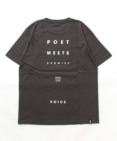 POET MEETS DUBWISE（ポエットミーツダブワイズ）の「【POET MEETS DUBWISE/ポエトミーツダブワイズ】 Voice T-Shirt ヴォイスTシャツ（Tシャツ/カットソー・メンズ・ブラック/ホワイト/ライトグレー・L/M/XL）」の15枚目の写真