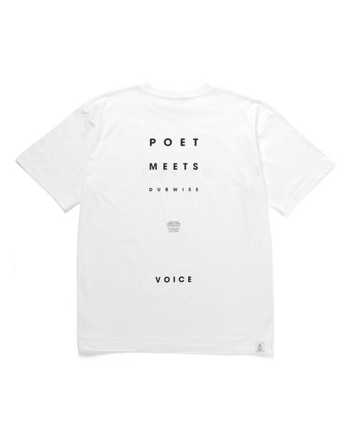 POET MEETS DUBWISE（ポエットミーツダブワイズ）の「【POET MEETS DUBWISE/ポエトミーツダブワイズ】 Voice T-Shirt ヴォイスTシャツ（Tシャツ/カットソー・メンズ・ブラック/ホワイト/ライトグレー・L/M/XL）」の4枚目の写真