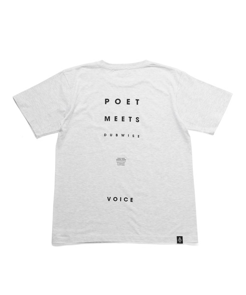 POET MEETS DUBWISE（ポエットミーツダブワイズ）の「【POET MEETS DUBWISE/ポエトミーツダブワイズ】 Voice T-Shirt ヴォイスTシャツ（Tシャツ/カットソー・メンズ・ブラック/ホワイト/ライトグレー・L/M/XL）」の6枚目の写真