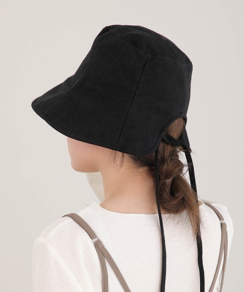 Bab（バブ）の「バックリボンワイドバケットハット（ハット・レディース・オフホワイト/ベージュ/ブラック・ONESIZE）」の3枚目の写真