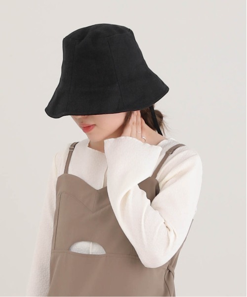 Bab（バブ）の「バックリボンワイドバケットハット（ハット・レディース・オフホワイト/ベージュ/ブラック・ONESIZE）」の9枚目の写真