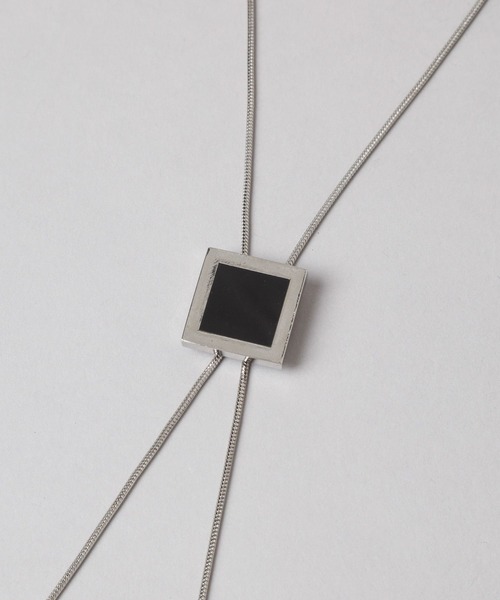 HARE（ハレ）の「ストーンループタイ(HARE)（ネックレス・メンズ・ブラック・FREE）」の3枚目の写真