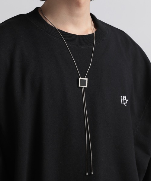 HARE（ハレ）の「ストーンループタイ(HARE)（ネックレス・メンズ・ブラック・FREE）」の10枚目の写真