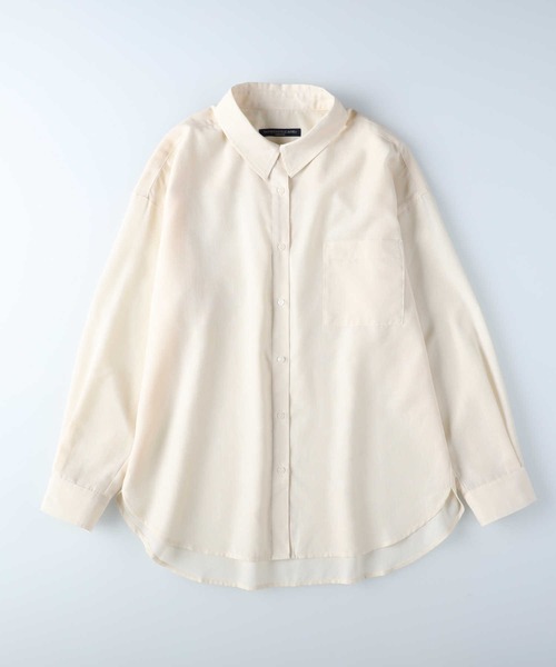 Right-on（ライトオン）の「【HONEYSUCKLE ROSE】サラサラリネン混長袖シャツ（シャツ/ブラウス・レディース・グレー/オフホワイト/ピンク/ブルー・M/L）」の18枚目の写真