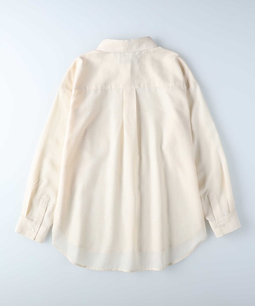 Right-on（ライトオン）の「【HONEYSUCKLE ROSE】サラサラリネン混長袖シャツ（シャツ/ブラウス・レディース・グレー/オフホワイト/ピンク/ブルー・M/L）」の19枚目の写真