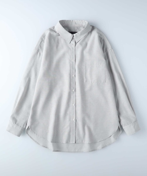 Right-on（ライトオン）の「【HONEYSUCKLE ROSE】サラサラリネン混長袖シャツ（シャツ/ブラウス・レディース・グレー/オフホワイト/ピンク/ブルー・M/L）」の20枚目の写真