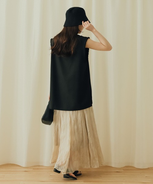 SENSE OF PLACE by URBAN RESEARCH（センスオブプレイスバイアーバンリサーチ）の「シアーチェックマーメイドスカート（スカート・レディース・ライトベージュ/ブラウン/ブラック・ONE）」の12枚目の写真