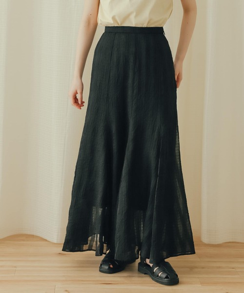 SENSE OF PLACE by URBAN RESEARCH（センスオブプレイスバイアーバンリサーチ）の「シアーチェックマーメイドスカート（スカート・レディース・ライトベージュ/ブラウン/ブラック・ONE）」の22枚目の写真