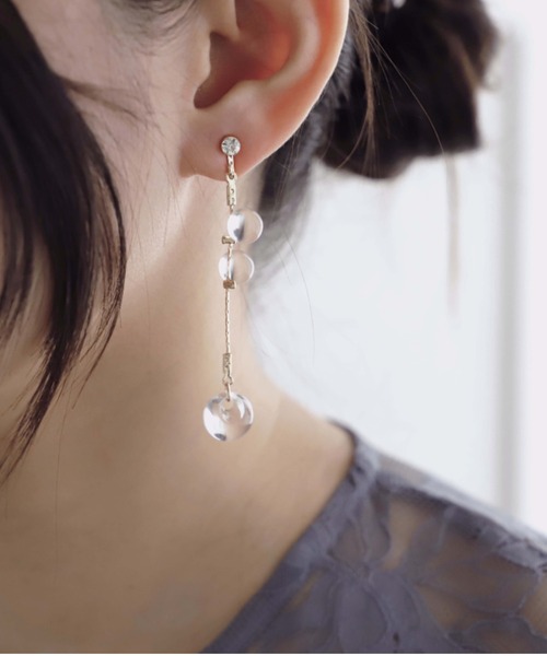 Cupid Heart(キューピッドハート)の「【Cupid Heart】結婚式アクセサリー 大粒クリアパールドロップイヤリング(イヤリング・レディース・ゴールド/シルバー・MEDIUM)」の8枚目の写真