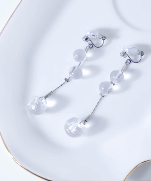 Cupid Heart(キューピッドハート)の「【Cupid Heart】結婚式アクセサリー 大粒クリアパールドロップイヤリング(イヤリング・レディース・ゴールド/シルバー・MEDIUM)」の19枚目の写真