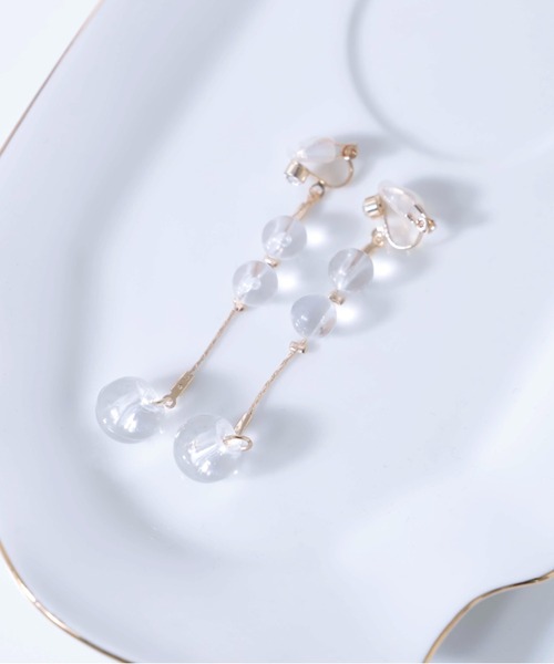 Cupid Heart(キューピッドハート)の「【Cupid Heart】結婚式アクセサリー 大粒クリアパールドロップイヤリング(イヤリング・レディース・ゴールド/シルバー・MEDIUM)」の21枚目の写真