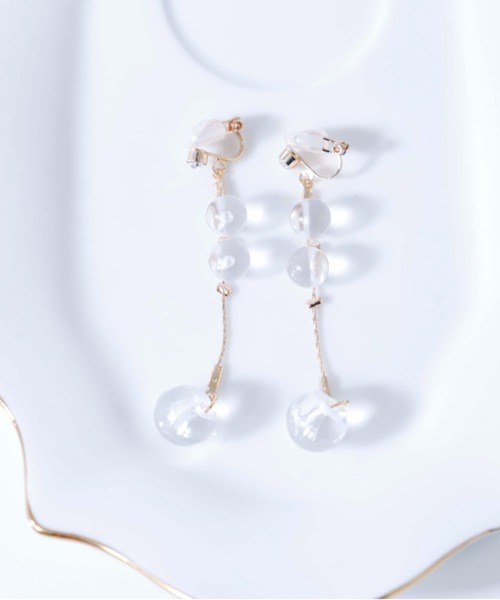 Cupid Heart(キューピッドハート)の「【Cupid Heart】結婚式アクセサリー 大粒クリアパールドロップイヤリング(イヤリング・レディース・ゴールド/シルバー・MEDIUM)」の22枚目の写真