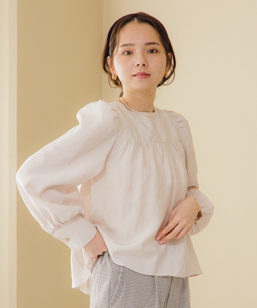 flower（フラワー）の「リボンパフブラウス（シャツ/ブラウス・レディース・ホワイト/ピンク/ブルー・FREE）」の12枚目の写真