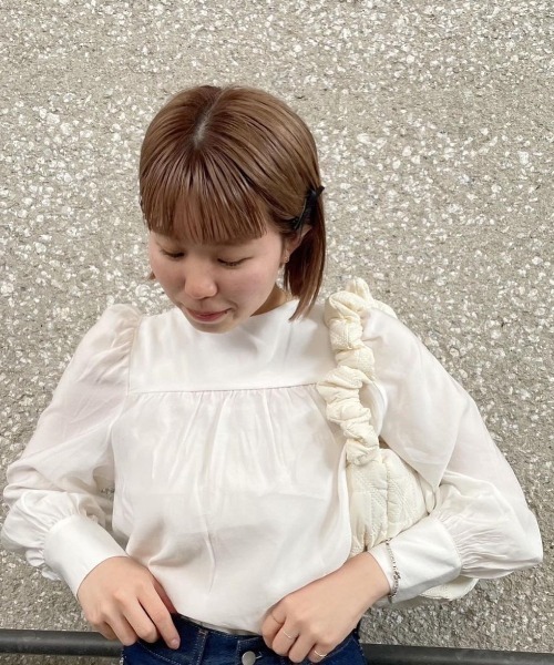 flower（フラワー）の「リボンパフブラウス（シャツ/ブラウス・レディース・ホワイト/ピンク/ブルー・FREE）」の20枚目の写真