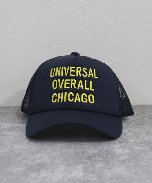 UNIVERSAL OVERALL(ユニバーサルオーバーオール)の「【UNIVERSAL OVERALL/ユニバーサルオーバーオール】ロゴ刺繍メッシュキャップ(キャップ・レディース・ブラック/ネイビー・FREE)」の6枚目の写真