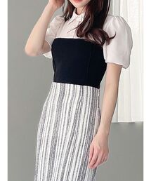 RESEXXY | シャツドッキングニットトップス(ニット/セーター)