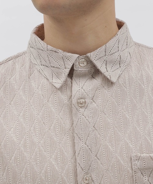 LAKOLE（ラコレ）の「レースシャツ / 191800（シャツ/ブラウス・メンズ・オフホワイト/ベージュ/グリーン/ブラック・X-LARGE/LARGE/MEDIUM）」の19枚目の写真