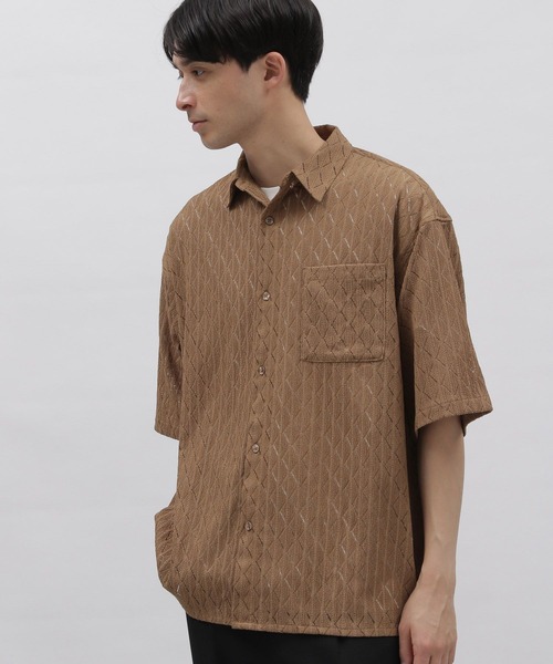 LAKOLE（ラコレ）の「レースシャツ / 191800（シャツ/ブラウス・メンズ・オフホワイト/ベージュ/グリーン/ブラック・X-LARGE/LARGE/MEDIUM）」の13枚目の写真