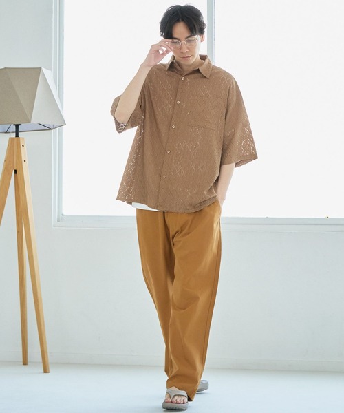 LAKOLE（ラコレ）の「レースシャツ / 191800（シャツ/ブラウス・メンズ・オフホワイト/ベージュ/グリーン/ブラック・X-LARGE/LARGE/MEDIUM）」の20枚目の写真