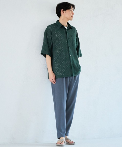 LAKOLE（ラコレ）の「レースシャツ / 191800（シャツ/ブラウス・メンズ・オフホワイト/ベージュ/グリーン/ブラック・X-LARGE/LARGE/MEDIUM）」の21枚目の写真