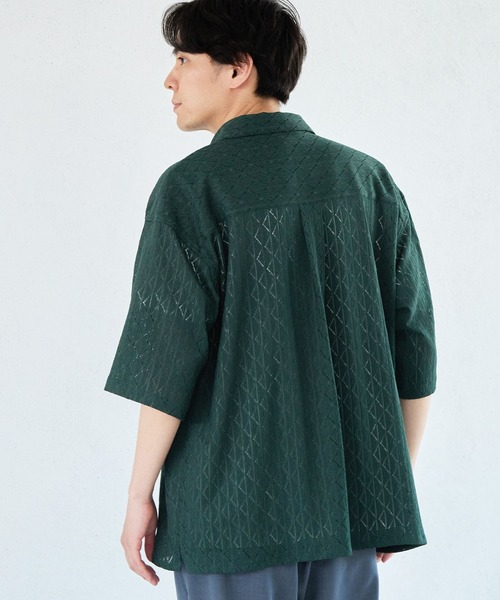 LAKOLE（ラコレ）の「レースシャツ / 191800（シャツ/ブラウス・メンズ・オフホワイト/ベージュ/グリーン/ブラック・X-LARGE/LARGE/MEDIUM）」の22枚目の写真