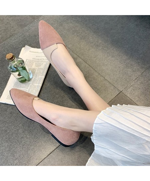 Miniministore(ミニミニストア)の「ポインテッド フラットシューズ(パンプス・レディース・ブラック/ピンク/ベージュ・35/36/37/38/39/40)」の10枚目の写真