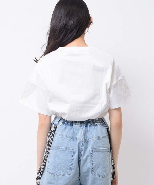 RiCO SUCRE(リコシュクレ)の「袖ベアーチュールTシャツ(Tシャツ/カットソー・キッズ・ミント/オフホワイト/サックスブルー/ブラック・130/140/150/160/165)」の5枚目の写真
