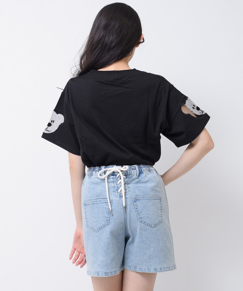 RiCO SUCRE(リコシュクレ)の「袖ベアーチュールTシャツ(Tシャツ/カットソー・キッズ・ミント/オフホワイト/サックスブルー/ブラック・130/140/150/160/165)」の7枚目の写真