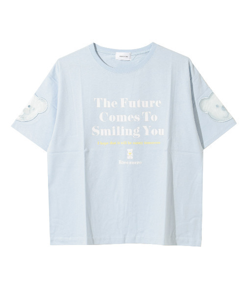 RiCO SUCRE(リコシュクレ)の「袖ベアーチュールTシャツ(Tシャツ/カットソー・キッズ・ミント/オフホワイト/サックスブルー/ブラック・130/140/150/160/165)」の17枚目の写真